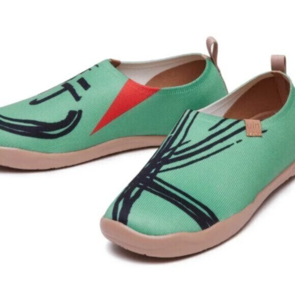 UIN Size 10 Slip On Shoes Knitted Upper Loafers You can do it - Picture 7 of 9